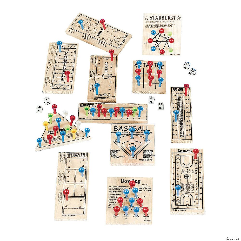 12 Piece(s) Peg Game Boredom Buster Kit