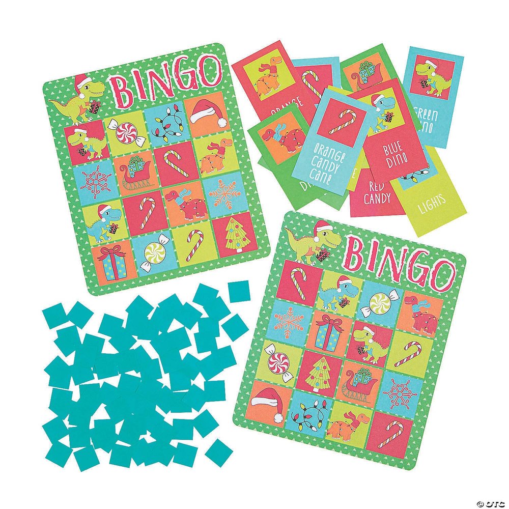 128 Piece(s) Holiday Dino Bingo Game