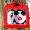 Handmade Cotton Fabric Yarn Vintage Hand Painted Women Handbag - Modern Style Girls bags- Women Fashion view 1