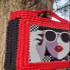Handmade Cotton Fabric Yarn Vintage Hand Painted Women Handbag - Modern Style Girls bags- Women Fashion view 2