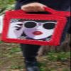Handmade Cotton Fabric Yarn Vintage Hand Painted Women Handbag - Modern Style Girls bags- Women Fashion view 3