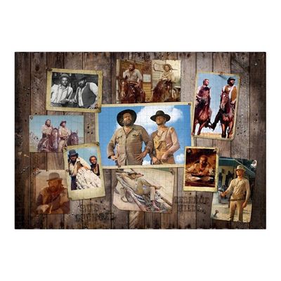 heo Oakie Doakie Games Bud Spencer & Terence Hill Jigsaw Puzzle Western Photo Wall (1000 Pieces)