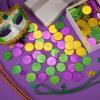 90 Pieces Mardi Gras Coins Set Good Luck Gold Green Purple Coins Party Favor Plastic Table Sprinkles for Mardi Gras Table Decorations Party Accessory Supplies view 4