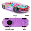 New Concept Transparent Mechanical Gear Toy Musical Car,Early Educational Learning Race Cars,Baby Car Toy with Automatic Steering,Universal Driving Color Lights Flashing Electric Toddler Car view 3