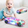 New Concept Transparent Mechanical Gear Toy Musical Car,Early Educational Learning Race Cars,Baby Car Toy with Automatic Steering,Universal Driving Color Lights Flashing Electric Toddler Car view 4