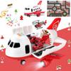 Dwi Dowellin Airplane Toys with Fire Truck Cars Toy Set and Play Mat,Plane with Light Up and Sounds,Birthday Gift for 3 4 5 6 Years Old Kids Boys Girls(Medium) view 1