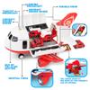 Dwi Dowellin Airplane Toys with Fire Truck Cars Toy Set and Play Mat,Plane with Light Up and Sounds,Birthday Gift for 3 4 5 6 Years Old Kids Boys Girls(Medium) view 2