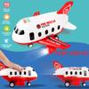 Dwi Dowellin Airplane Toys with Fire Truck Cars Toy Set and Play Mat,Plane with Light Up and Sounds,Birthday Gift for 3 4 5 6 Years Old Kids Boys Girls(Medium) view 3