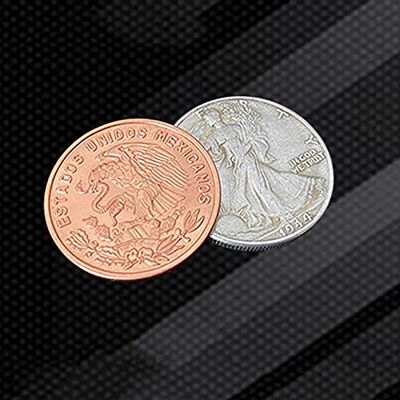 SUMAG Superior Scotch and Soda Mexican Coin Magic Tricks Double Locking Coins Vanishing Magic Close-up Gimmick Illusion Prop Mentalism