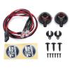 Que-T Metal RC Round LED Light with Cover for TRX-4 Axial SCX10 Tamiya CC01 D90 TF2 1: 10 Crawer Car (2pcs) view 2