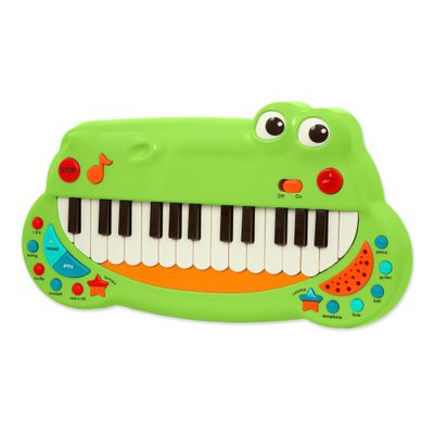 Battat Toddler Musical Instrument Animal Keyboard Piano with 5 Settings Crocodile Piano 2 Years+