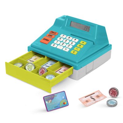 Battat  Toy Cash Register for Kids, Toddlers  48 Pieces with Toy Money, Credit Card  Pretend Play  3+ Years