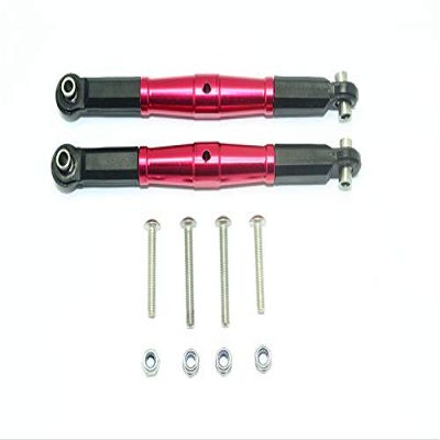 GPM for Team LOSI-1/6 Super Baja Rey 4X4 Aluminum Front TURNBUCKLE for Steering -10PC Set (red)