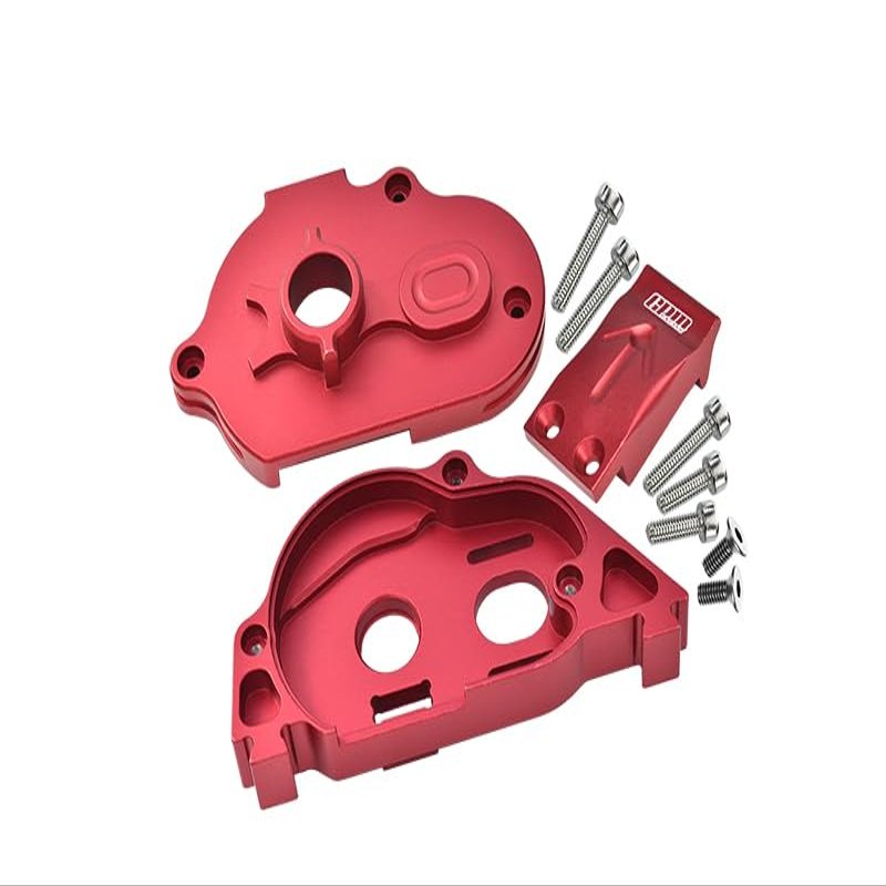 GPM Replacement Parts for 1:10 KRATON 4S BLX/SENTON 3S BLX Upgrade Parts Aluminum Rear Gear Protection Motor Mount - 10Pc Set Red