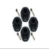 Axial SCX10 III Wrangler/Capra 1.9 UTB Upgrade Parts Aluminum Wheel Hex Adapters +3mm - 4Pc Set Black view 1