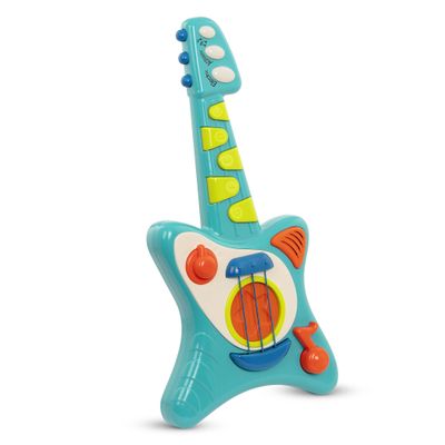 Battat Toy Guitar for Toddlers, Kids, Children with Songbook Acoustic, Electric, and Song Modes Lil' Rocker 2+ Years