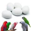 FOIBURELY 5 Pcs Solid Parrot Plastic Eggs Hatching Eggs Mini Macaw Amazon Cockatoo African Grey Eclectus. Trick The Birds to Stop Laying Eggs, Fake Eggs37mm*27mm view 1