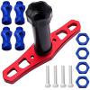 Hobbypark Metal Alumimum 12mm to 17mm Wheel Hex Hub Adapter Extension Conversion w/Wrench for 1/10 RC Cars Monster Trucks Off Road Buggy Upgrade 1/8 Tires (with Navy Blue Adapter) view 1