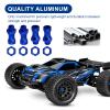 Hobbypark Metal Alumimum 12mm to 17mm Wheel Hex Hub Adapter Extension Conversion w/Wrench for 1/10 RC Cars Monster Trucks Off Road Buggy Upgrade 1/8 Tires (with Navy Blue Adapter) view 3