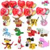 JOYIN 26 Packs Valentines Day Cards with Building Blocks, Prefilled Hearts with Cards Filled with Animal Building Blocks for Valentine Party Favor, Classroom Prize Supply view 1