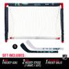 Franklin Sports Seattle Kraken Mini Hockey Set - Knee Hockey Goal, Ball, & 2 Hockey Stick Combo Set - Mini Goal Net - NHL Official Hockey Set view 2