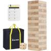 Aivalas Giant Timber Blocks Games, 57 Blocks Large Tower Outdoor Games - Includes Carry Bag and Scoreboard, Wood Stacking Yard Games Grows from 2FT to Over 4.2FT for Kids Adults Family view 1