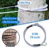 X XBEN 120FT Zip line Kit for Kids and Adults, Zip Lines for Backyard, Included Swing Seat, Spring Brake, Steel Trolley and Adjustable Safety Belt, Outdoor Play Sets Equipment view 4