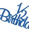 1/2 Birthday Cake Topper, Half Way to One, Baby Boys Girls Half Cake Deco, Happy 6 Month Birthday Party Supplies, Blue Glitter view 2