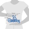 1/2 Birthday Cake Topper, Half Way to One, Baby Boys Girls Half Cake Deco, Happy 6 Month Birthday Party Supplies, Blue Glitter view 3