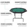 Koreyosh Poker Table Folding Casino Poker Tables Texas Holdem Poker Table Foldable, Felt Top Board Game Table with Plastic Cup Holders view 3