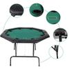 Koreyosh Poker Table Folding Casino Poker Tables Texas Holdem Poker Table Foldable, Felt Top Board Game Table with Plastic Cup Holders view 4