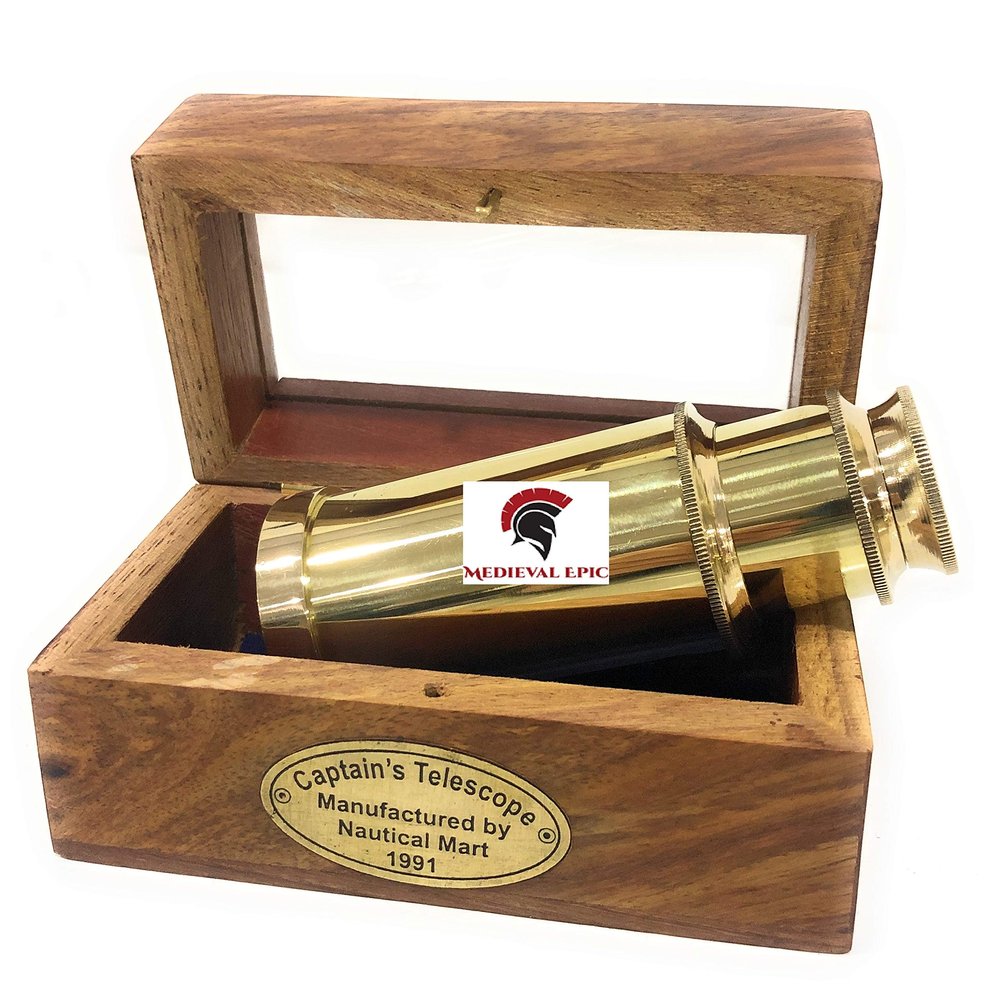 Medieval Epic Brass Telescope 6" PullOut Telescope