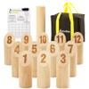 Aivalas Wooden Tossing Game Set, 12PCS Numbered Block Toss Games with Scoreboard & Carrying Case, Outdoor Lawn Backyard Beach Game, Gift for Toss Party Group view 1