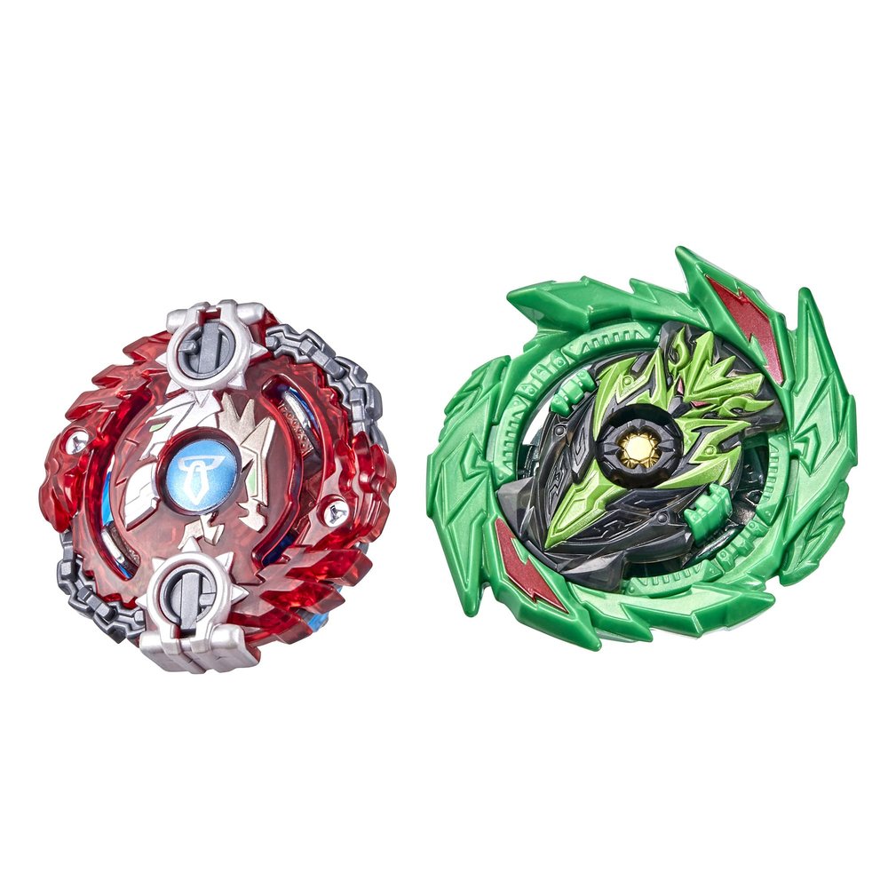 Beyblade Burst Surge Speedstorm Origin Achilles A6 and Tyros T6 Spinning Top Dual Pack - 2 Battling Game Top Toy for Kids Ages 8 and Up