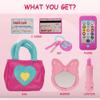 Playkidz Princess My First Purse Set - 7 Pieces Kids Play Purse and Accessories, Pretend Play Toy Set with Cool Girl Accessories, Includes Phone and Bag with Cards view 3