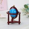 Dollhouse Decoration Globe, Dollhouse Mini Globe Exquisite Appearance Dollhouse Globe, Safe Rotatable for 1/12 Scale Doll(Mahogany) view 3