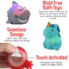 12 PCS Light Up Bath Toys with Duck Mesh Tub Storage Organizer, Toddler Flashing Color Changing LED Bathtub Mermaid Toy in Water for Kids view 3