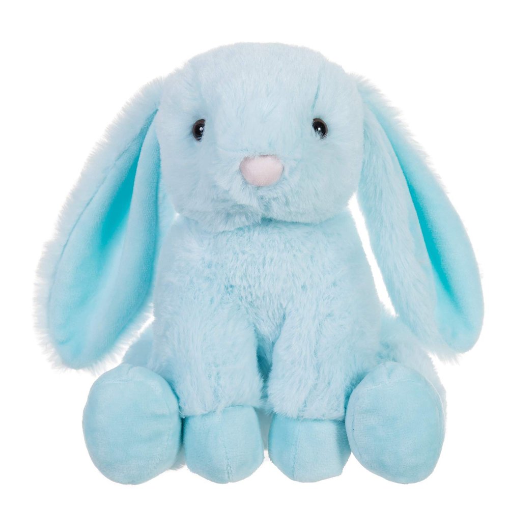 Apricot Lamb Toys Plush Light Blue Bunny Rabbit Stuffed Animal with Fluffy Soft Ears (Light Blue Bunny, 8 Inches)