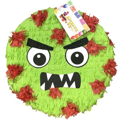 Corona Piata Virus Green Color Covid Theme Party Covid Themed Birthday Quarantined Birthday Stay Safe You Are Not Invited Themed Party