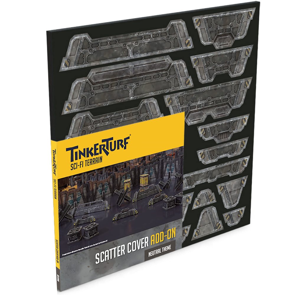 TinkerTurf Sci-Fi Terrain: Scatter Cover, Neutral Theme, Sturdy, Affordable, Great-Looking Full-Color Terrain, Quick and Easy to Assemble, Virtually Limitless Setups