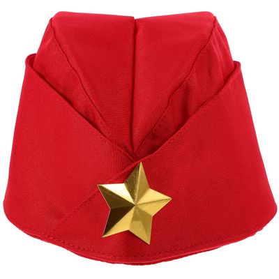 Kisangel Military Ship-Shaped Cap Russian Style Sailor Dance Hat Lightweight Party Performance Headwear One Size Fits Most