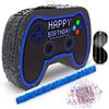 Jergrim Blue Video Game Controller Piata (Small Stick Included) 17x11x 3 Perfect for Birthday Gamer Parties, Party Decor, Gaming theme parties and other Decorations view 1