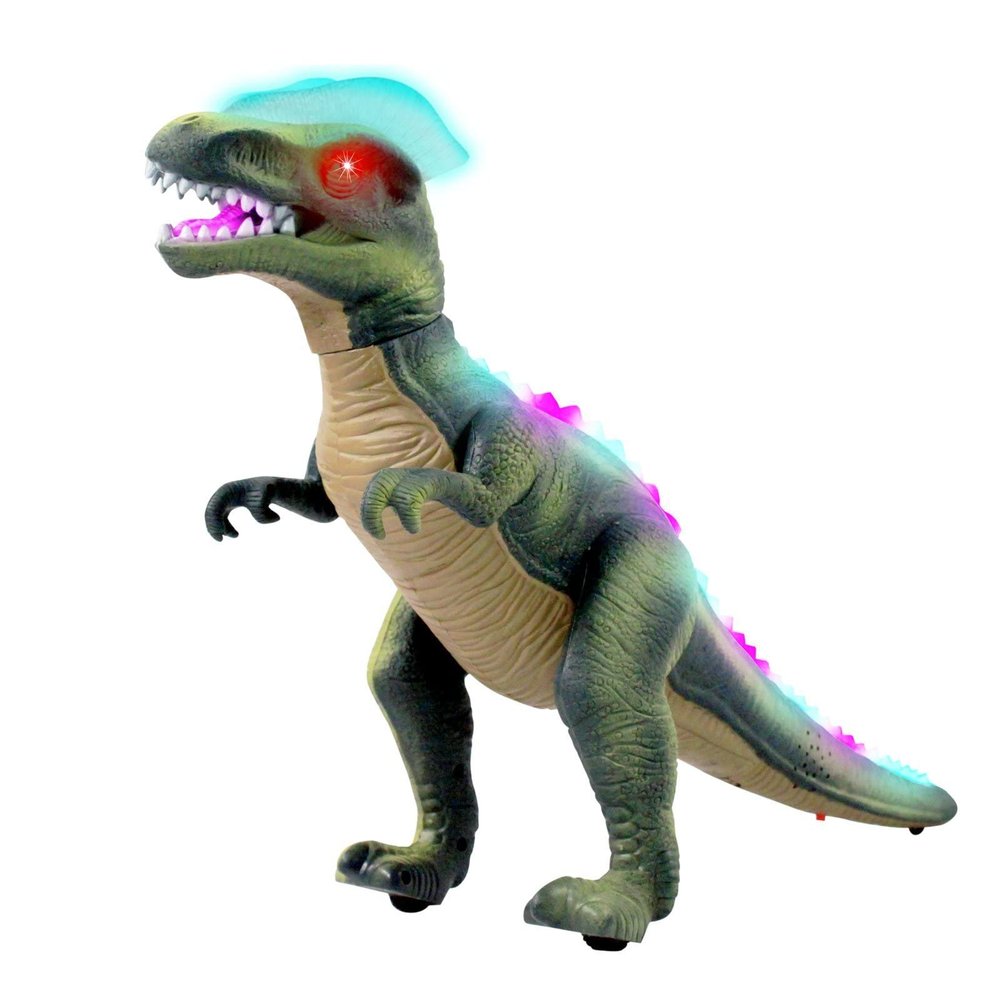 RC Dinosaur Dino Control Jurassic Rex Predator with Lights and Sounds - 2 Colors (Green)