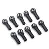 10Pcs M3 Plastic Bent Rod Ends,Black M3 Crawler Width Balls Ends for Axial D90 SCX10 RC Car (Black B) view 2