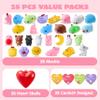 JOYIN 28 PCS Mochi Squishy Toys with Valentine Cards and Filled Hearts Party Favors for Kids Valentine Gifts Classroom Exchange, Kawaii Stress Relief Toy for Valentines Day Gift Exchange, Game Prizes view 3
