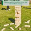 Olsa Giant Tumble Tower 60 PCS Wooden Block Stacking Games with Carrying Bag Classic Indoor & Outdoor Games for Kids Adults Family Backyard Lawn Beach Camping (Stack from 2.2 Ft to 5Ft) view 4