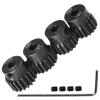 48P Hardened Steel Upgrade Pinion Gear Set: 16T 17T 18T 19T fit 3.175mm (1/8-Inch) RC Motor Shaft (Work with Steel Spur Gear) for RC Cars, Set of 4 view 3