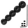 48P Hardened Steel Upgrade Pinion Gear Set: 19T 20T 21T 22T 23T fit 3.175mm (1/8-Inch) RC Motor Shaft (Work with Steel Spur Gear) for RC Cars, Set of 5 view 4