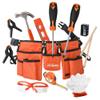 Hi-Spec 16pc Orange Kids Tool Kit Set & Child Size Tool Belt. Real Kit for DIY Building, Woodwork & Construction Learning for Kids view 1