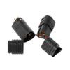 angwang Male Connector,1 Pair MT60 3.5mm 3 Pole Bullet Connector Plug Male Female for RC ESC to Motor Black view 2